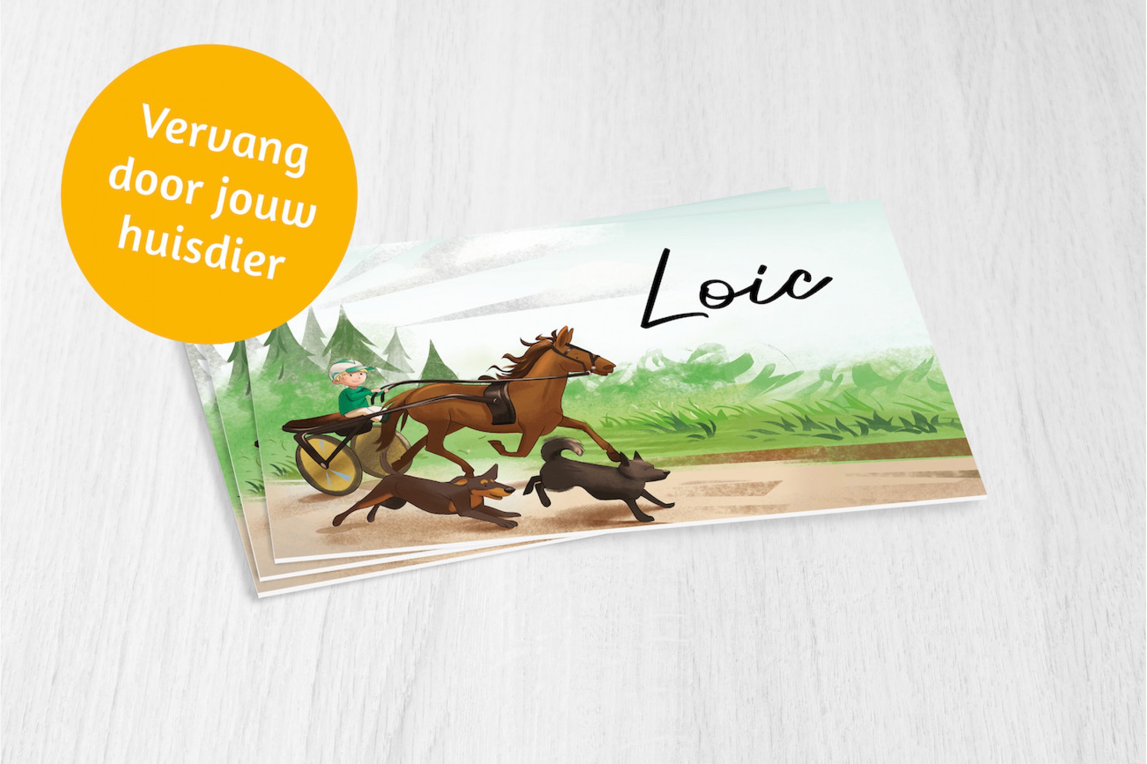 Paardenkoets met dieren